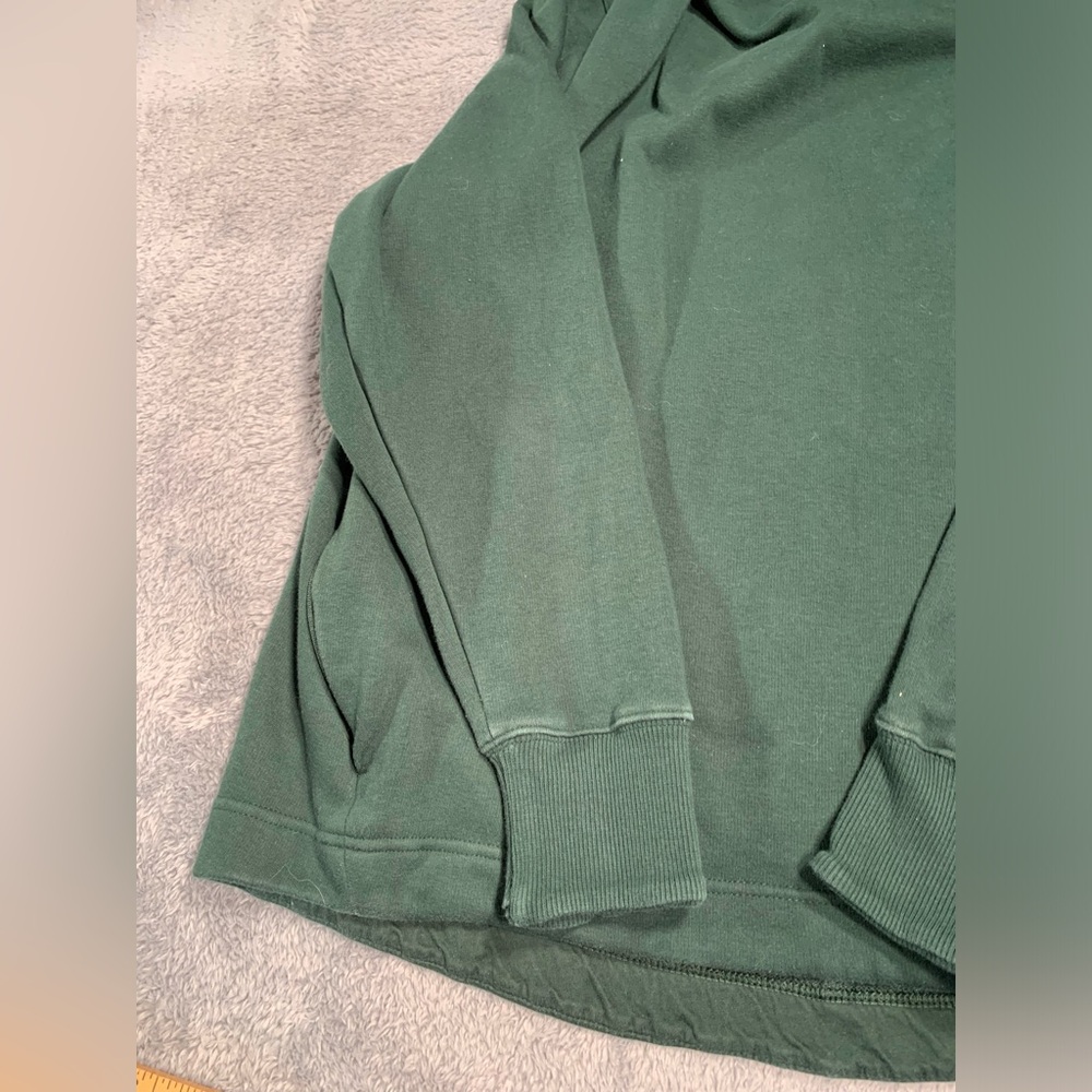 Athleta fleece lined dark green sweatshirt XL - Picture 2 of 12
